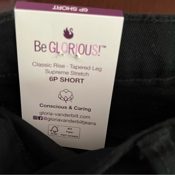 Woman’s black jeans pants size 6ps NWT Gloria Vanderbilt Amanda - Picture 8 of 9